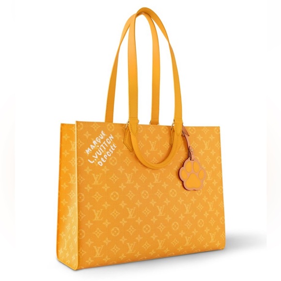 NEW Louis Vuitton Orange Sac Plat 24H Monogram Tote - Picture 2 of 3
